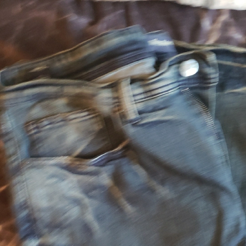 Heroes Motors Inc. Distressed Slim Denim Slim Stretch 38X32 Blue Jeans - Picture 7 of 14